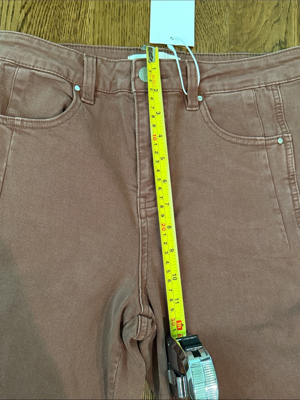 Risen washed plum Wide-Leg Painter Pants with Front Seams 7/28 - Picture 11 of 14